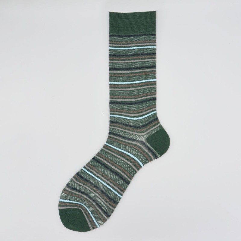 Calza corta in caldo cotone a righe...