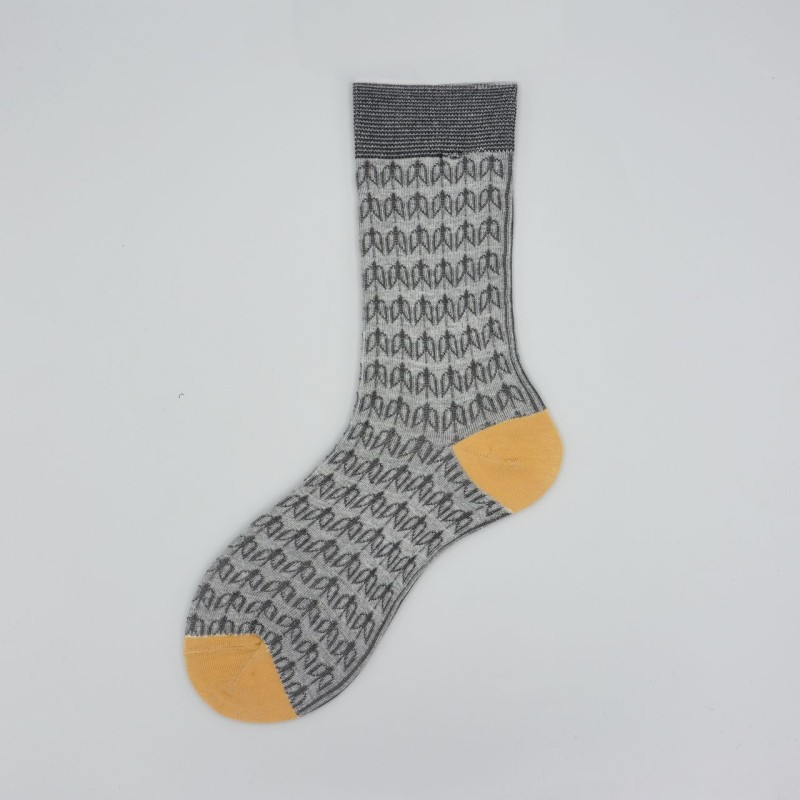 Calza corta in cotone in fantasia con...