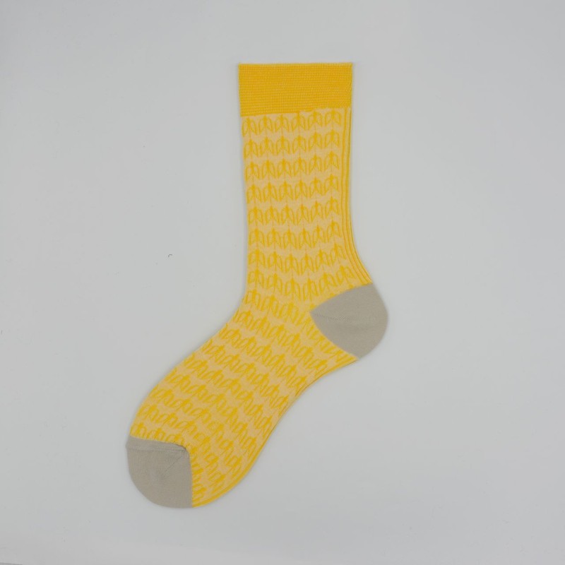 Calza corta in cotone in fantasia con...