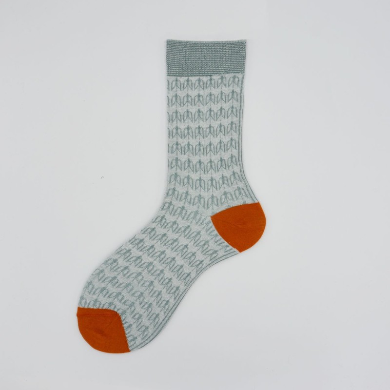 Calza corta in cotone in fantasia con...