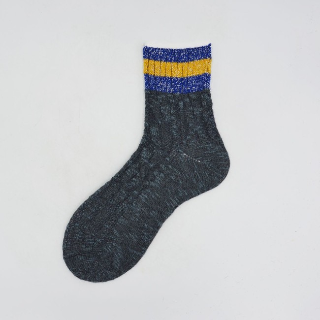 Calza corta da donna in cotone con trecce Gaia