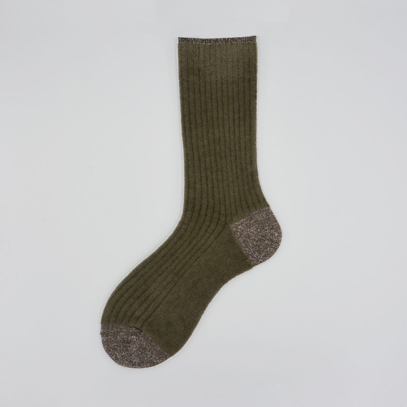 Calza corta in ciniglia tinta unita...