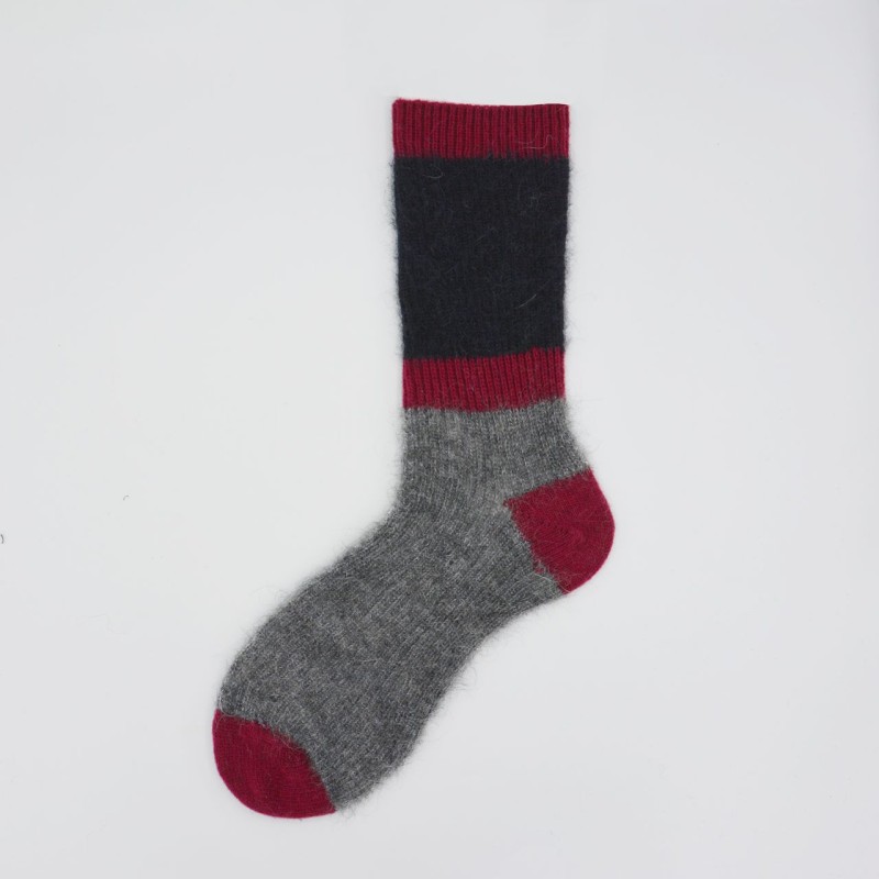 Calza corta in baby mohair e cashmere...