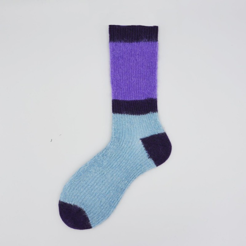 Calza corta in baby mohair e cashmere...