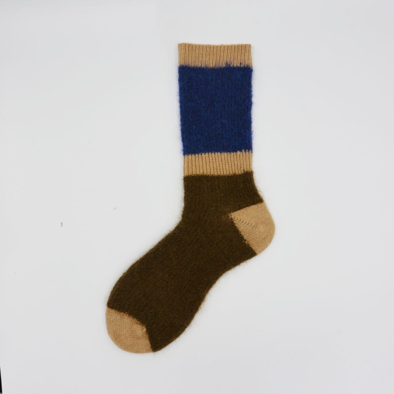 Calza corta in baby mohair e cashmere...