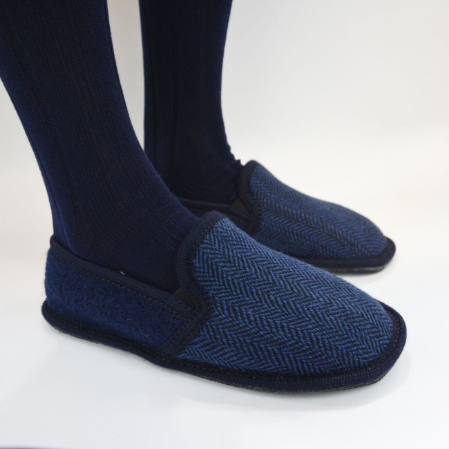 Ciabatta in lana in fantasia a lisca Fish 2