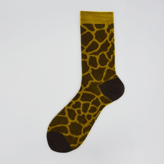 Calza corta in cotone e ciniglia effetto giraffa Kim 2