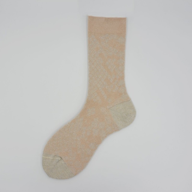 Calza corta in cotone e ciniglia...