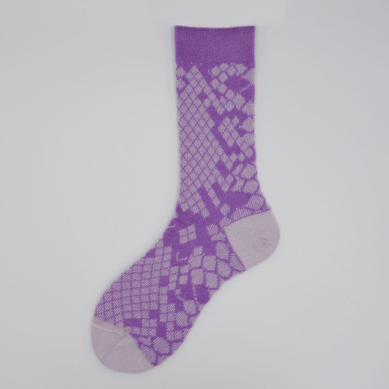 Calza corta in cotone e ciniglia...