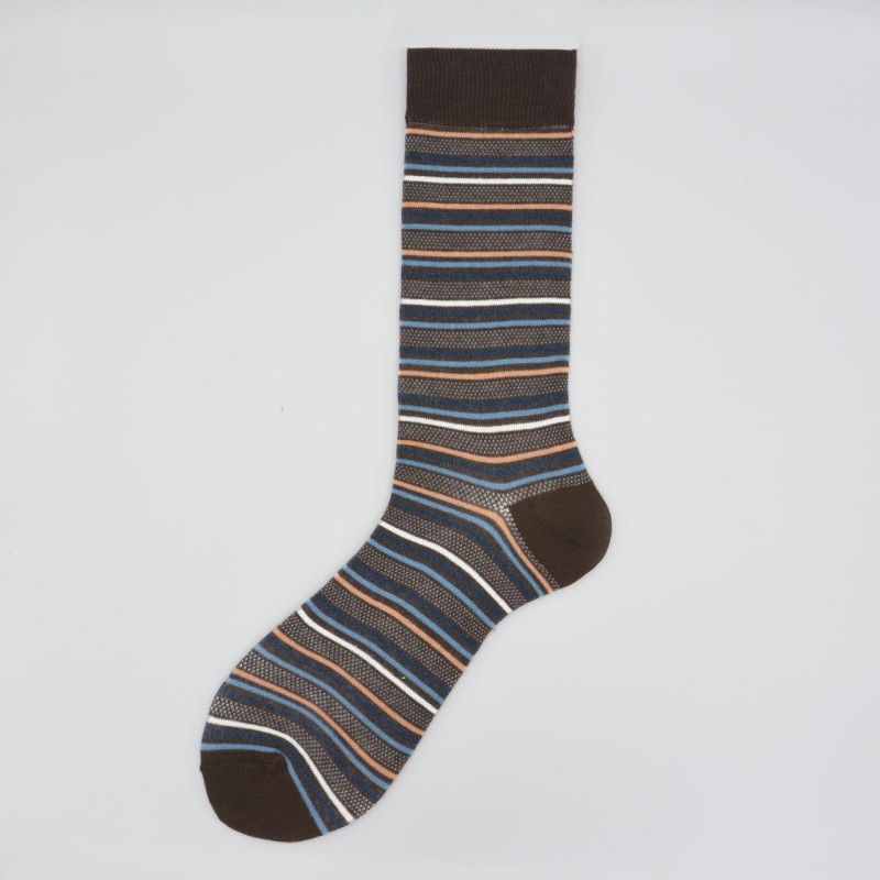 Calza corta in caldo cotone a righe...