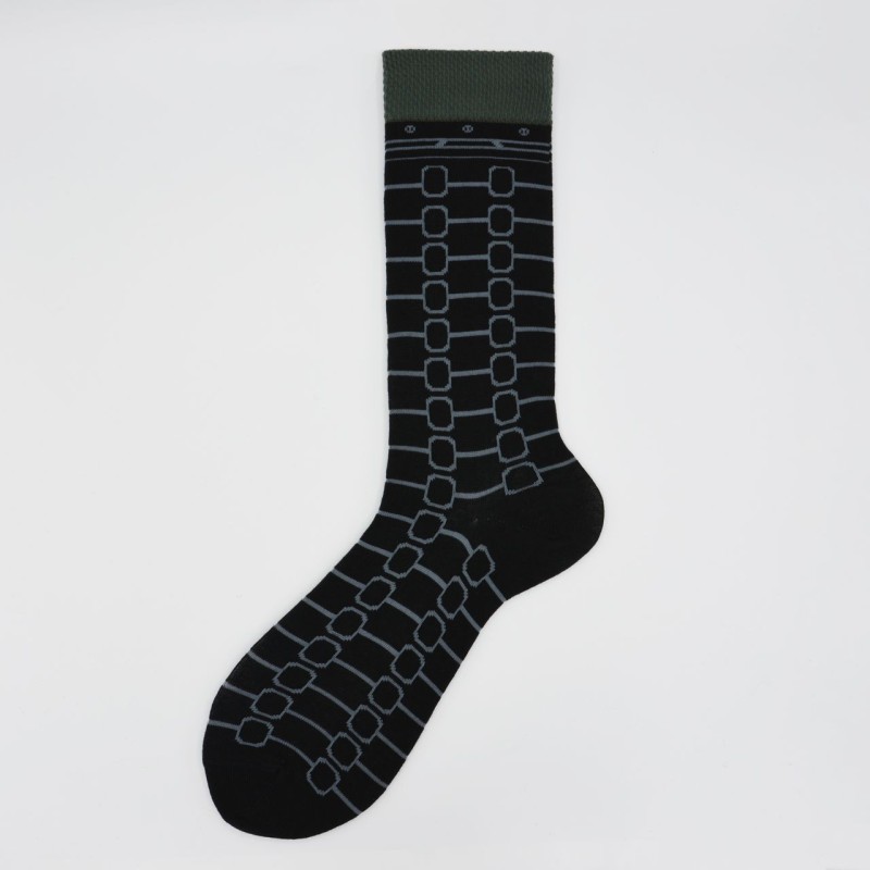 Calza corta in cotone stile orologio...