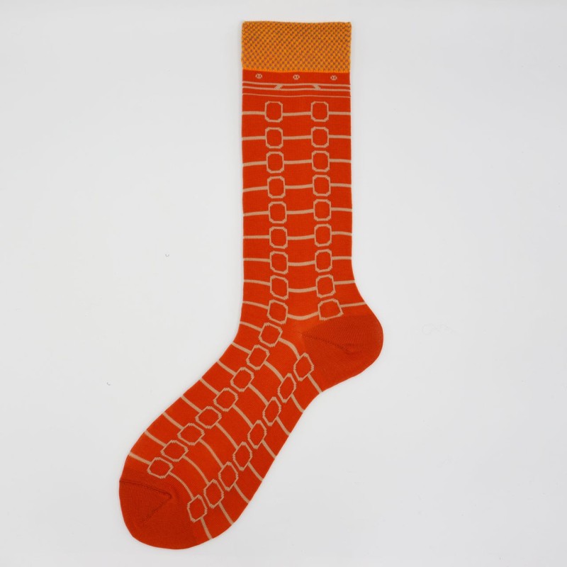 Calza corta in cotone stile orologio...