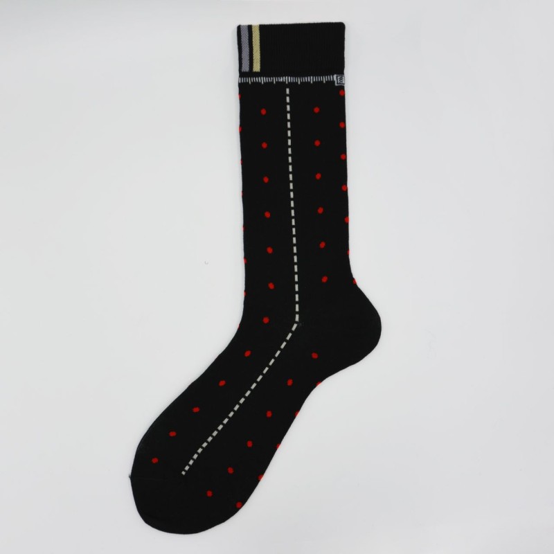 Calza corta in cotone stile orologio Tag