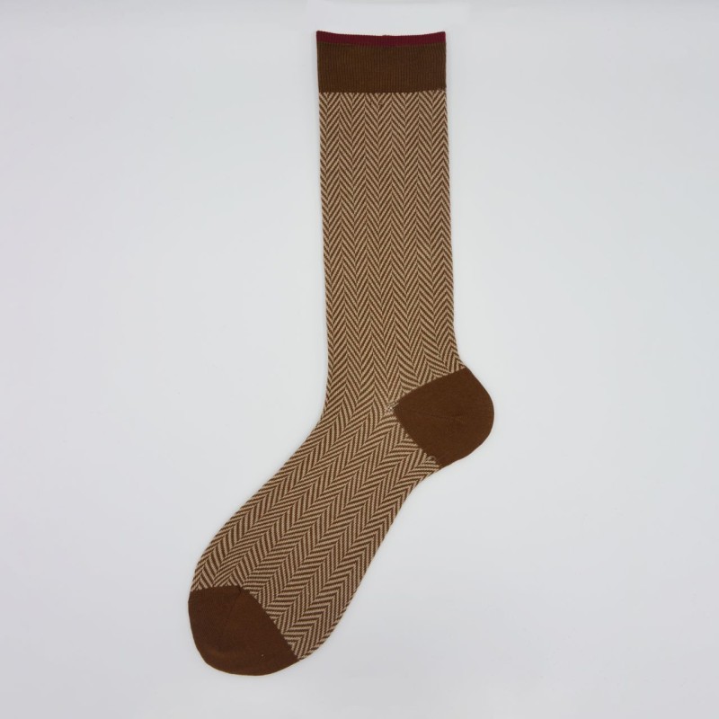 Calza corta in misto cashmere in...