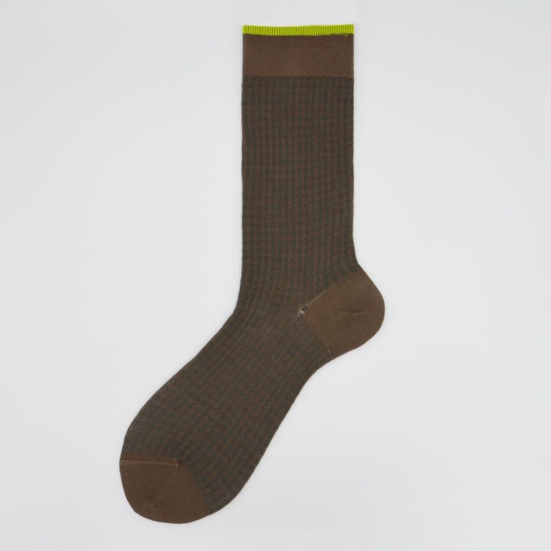 Calza corta in misto cashmere in...