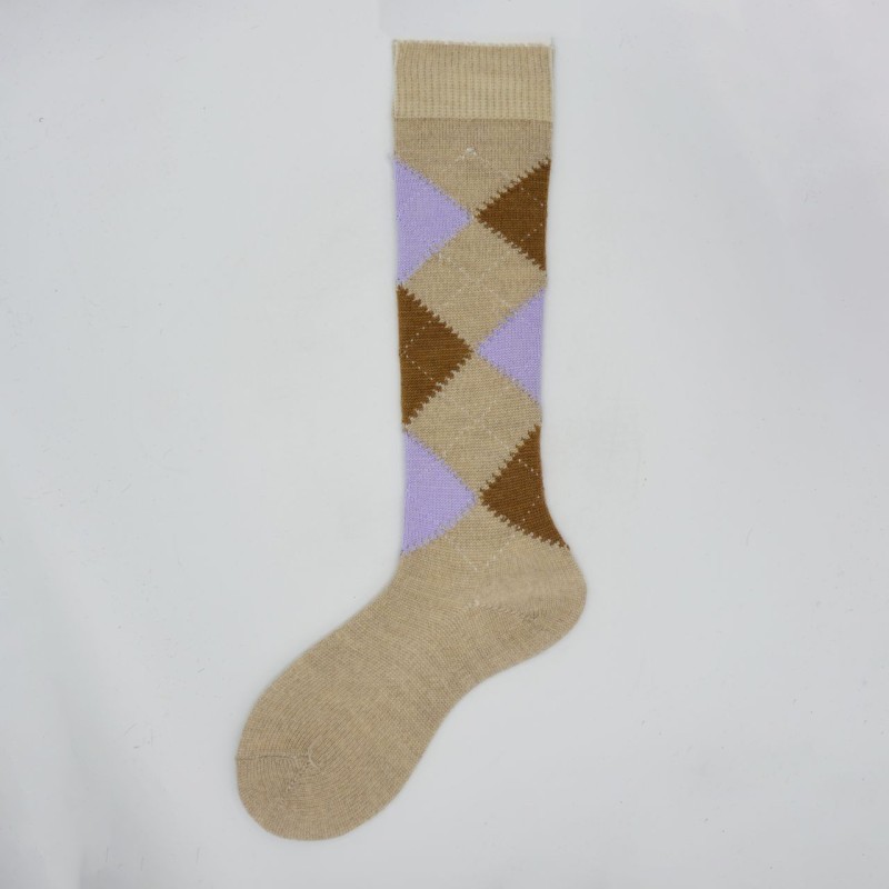 Calza lunga in lana vergine con...