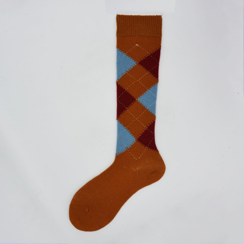 Calza lunga in lana vergine con...