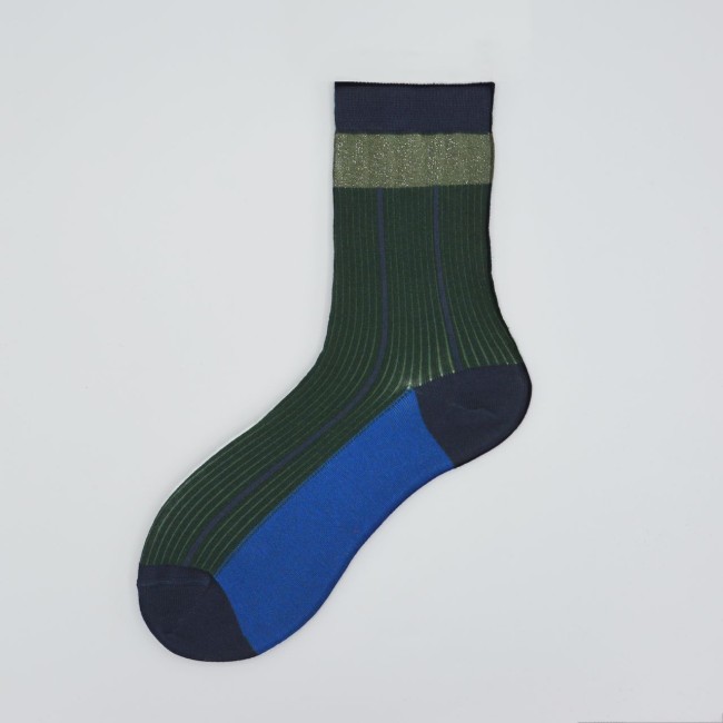 Calza corta in cotone a righe Moody 2