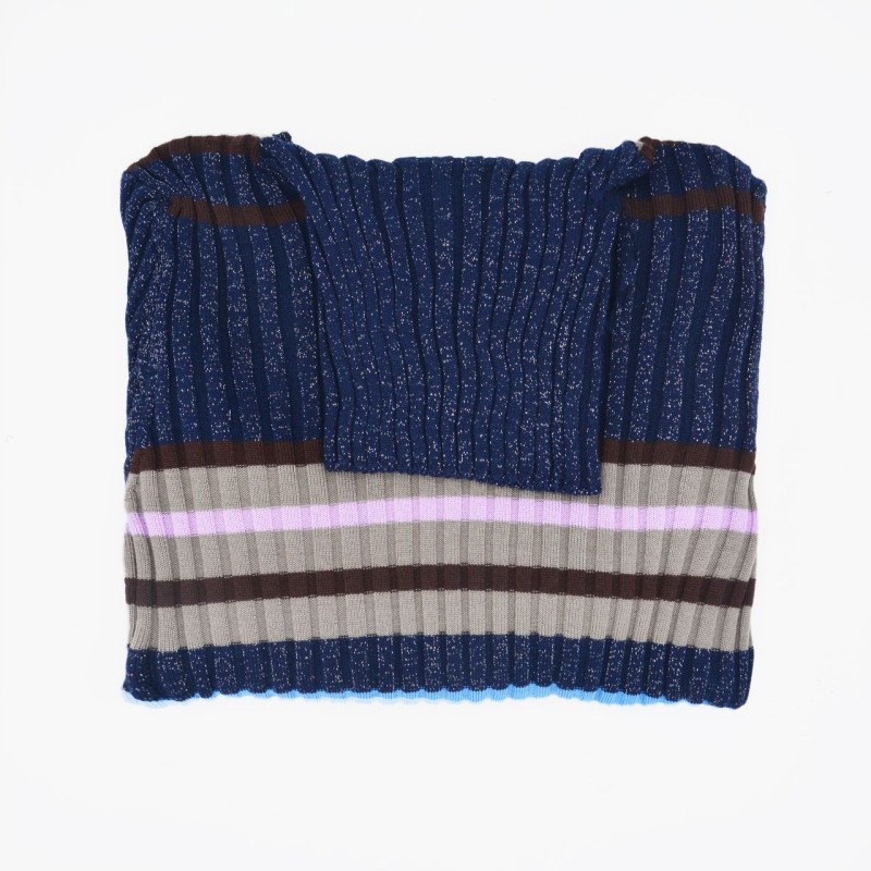 Dolcevita in lana a righe e lurex Cherie