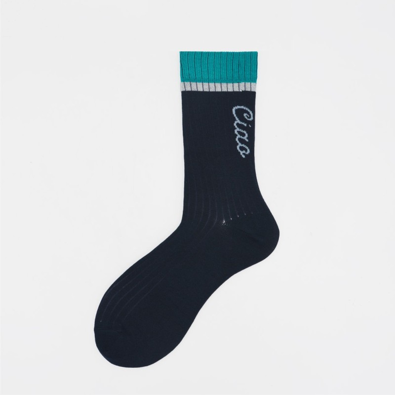 Calza corta in cotone con "ciao" sul...