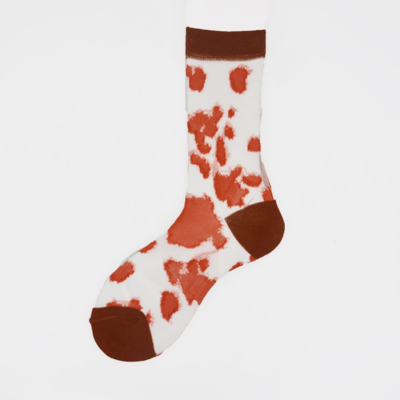 Calza corta in filopesca con motivo...