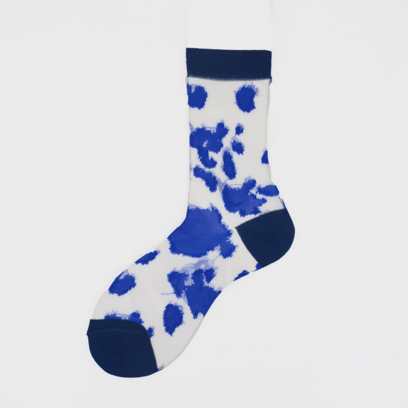 Calza corta in filopesca con motivo...