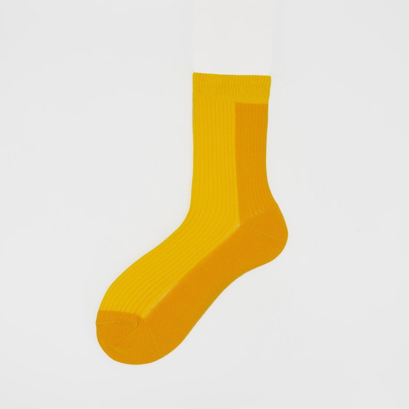 Calza corta in cotone a coste Ligea