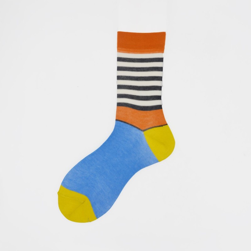 Calza corta in cotone con fantasia...