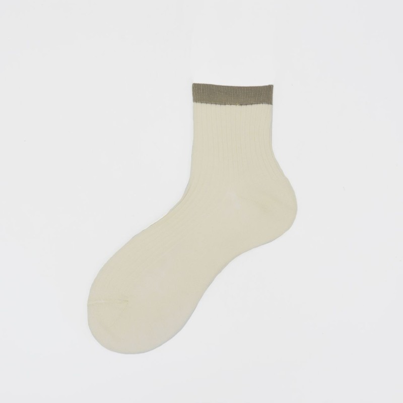 Calzino corto in cotone con polsino a...