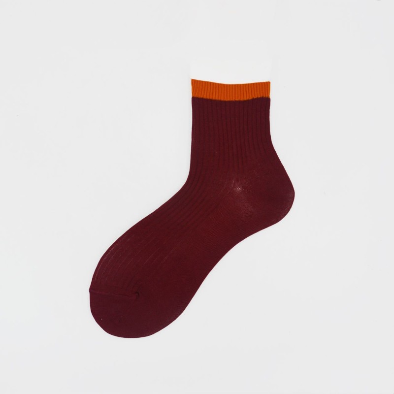 Calzino corto in cotone con polsino a...