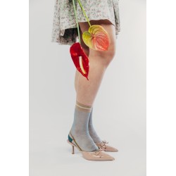 Calza corta in filopesca con dettaglio tallone Mariuccia