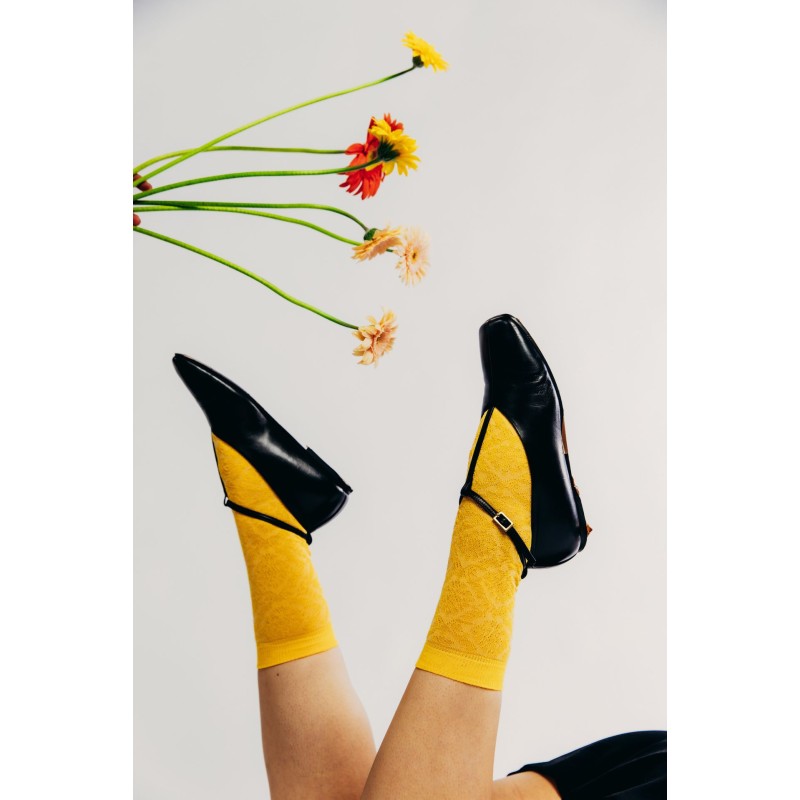 Calza corta in cotone con motivo...