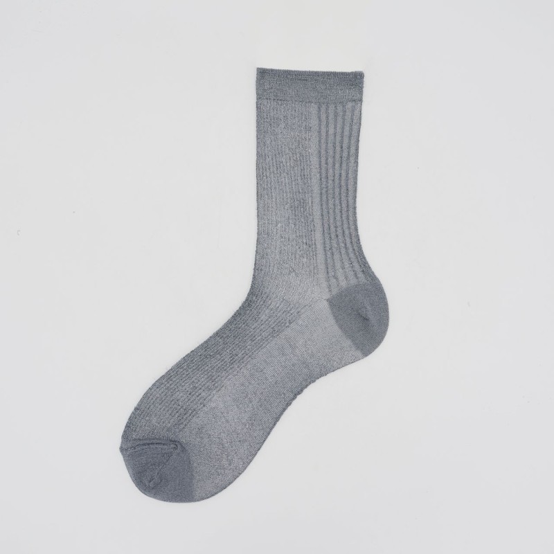 Calza corta in viscosa lurex tinta...