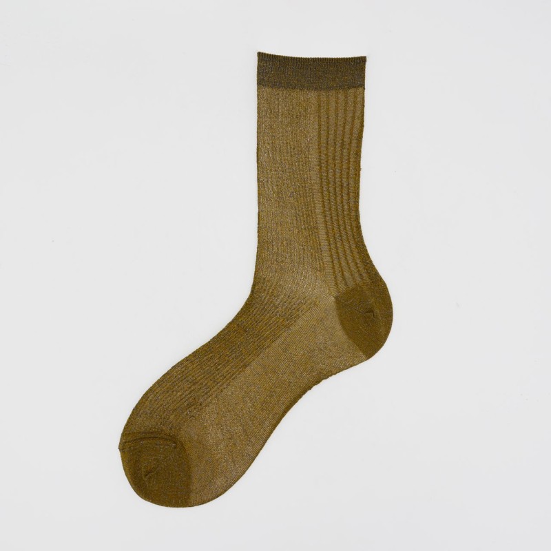 Calza corta in viscosa lurex tinta...