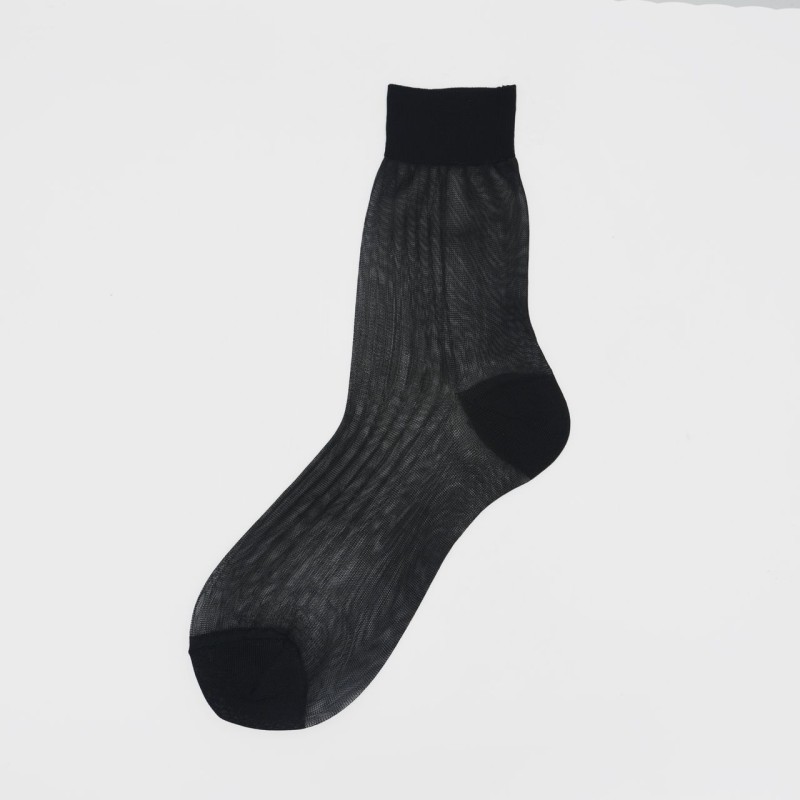 Calza corta in filo pesca tinta unita...