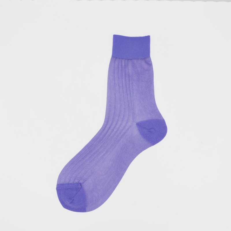 Calza corta in filo pesca tinta unita...