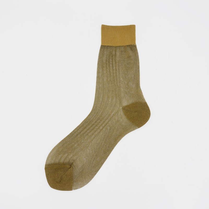 Calza corta in filo pesca tinta unita...