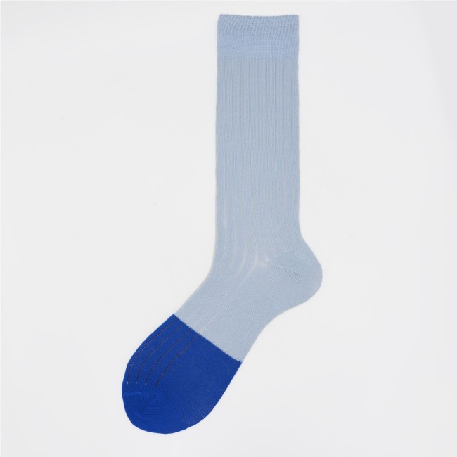 Calza corta in cotone a coste colorata Cisto