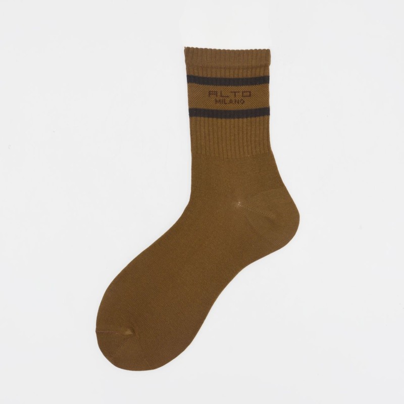 Calza corta in spugna di cotone con...