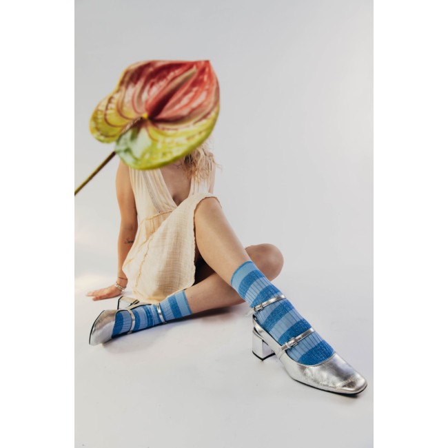 Calza corta in cotone e lurex a rigoni Erica 2