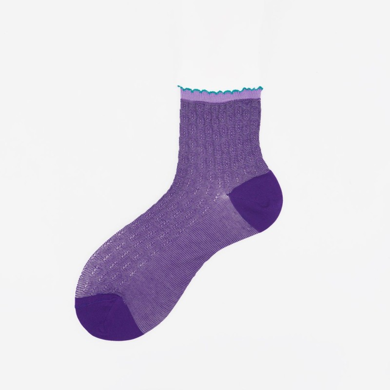 Calza corta in cotone con polso...