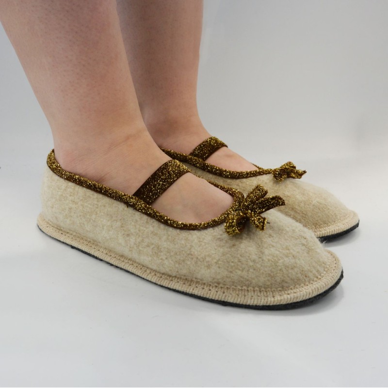 Slipper in lana e lurex Ginger
