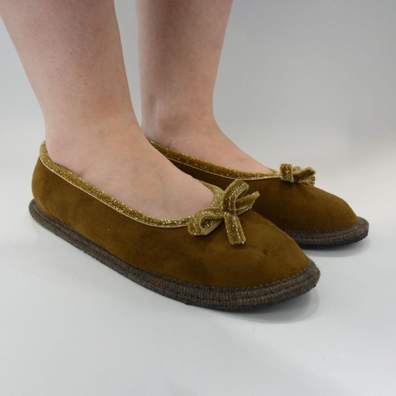 Slipper in tessuto morbido e lana...