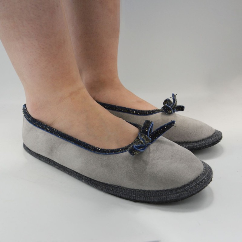 Slipper in tessuto morbido e lana...