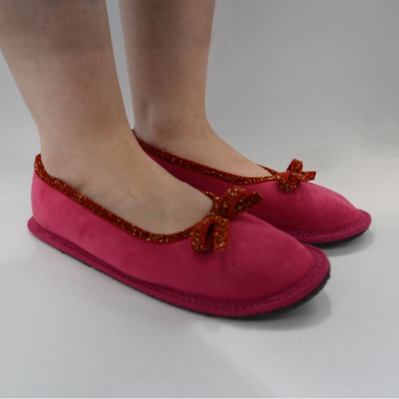 Slipper in tessuto morbido e lana...