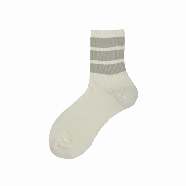 Calza corta in misto cashmere e seta a fasce Gael