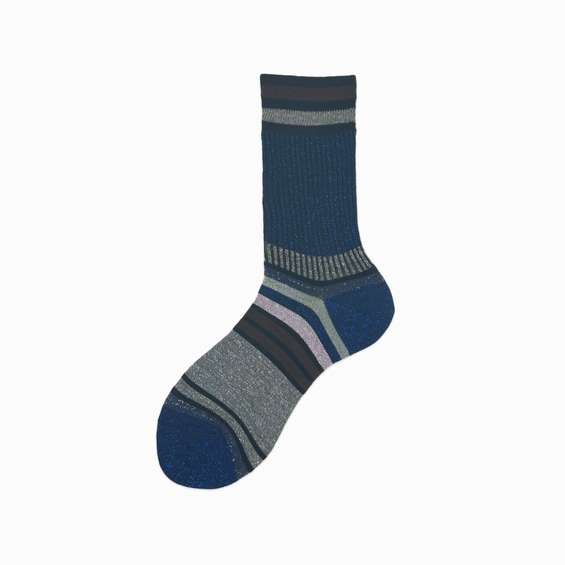 Calza corta in cotone a righe Chapo'