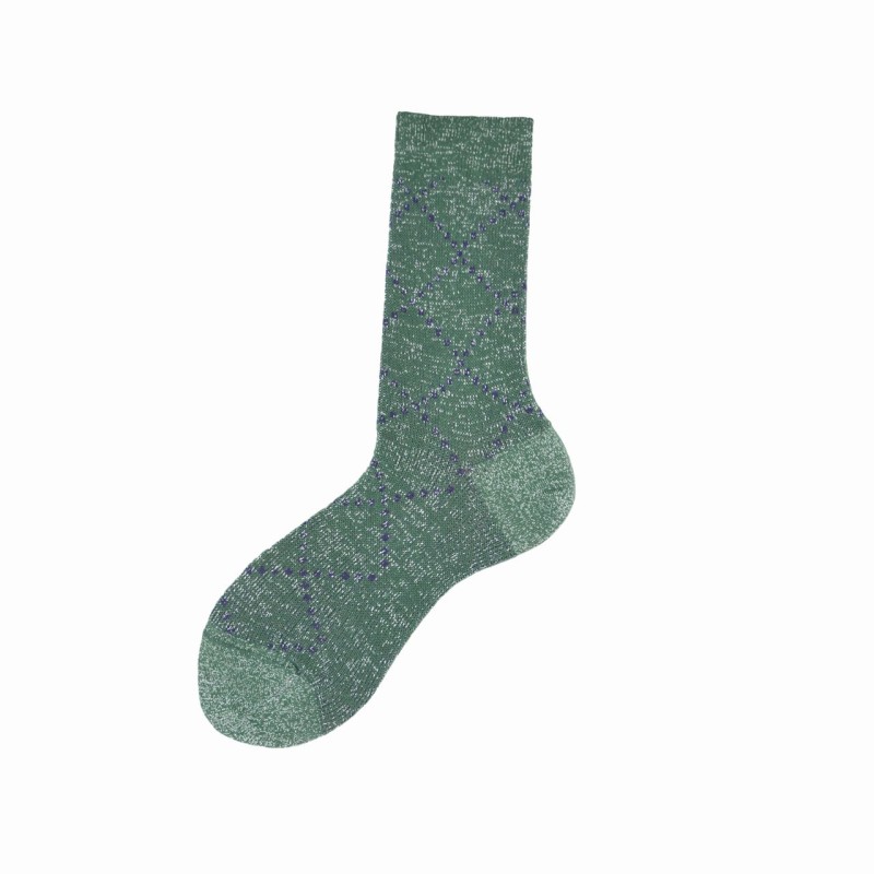 Calza corta in cotone overcheck Check