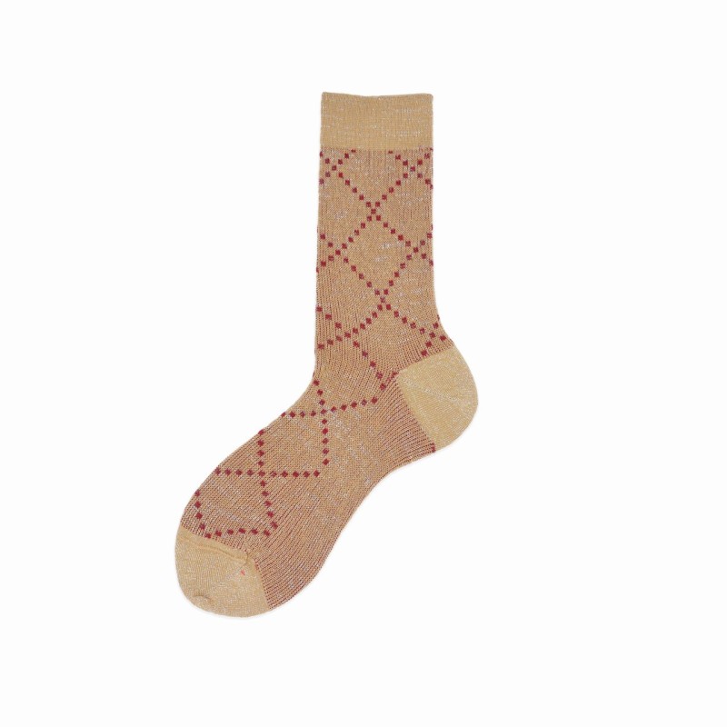 Calza corta in cotone overcheck Check