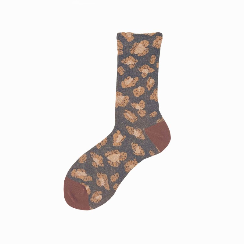 Calza corta in cotone motivo...